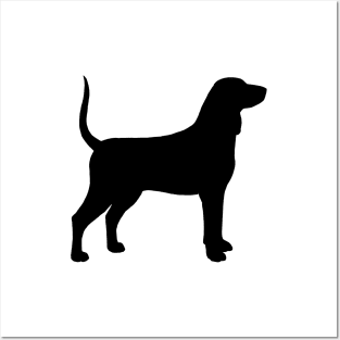 Bluetick Coonhound Silhouette Posters and Art